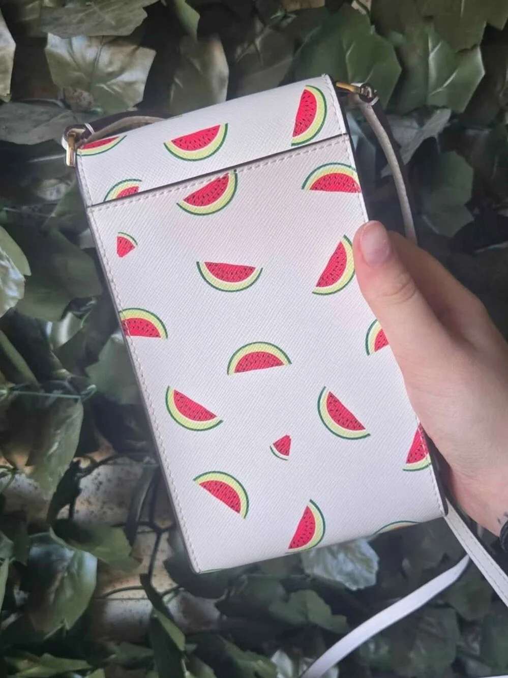 Kate Spade White watermelon Print Crossbody Phone Bag
